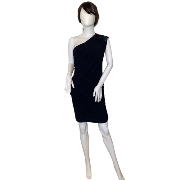 Alex & Eve One Shoulder Ruched Dress - Picture 1 of 11